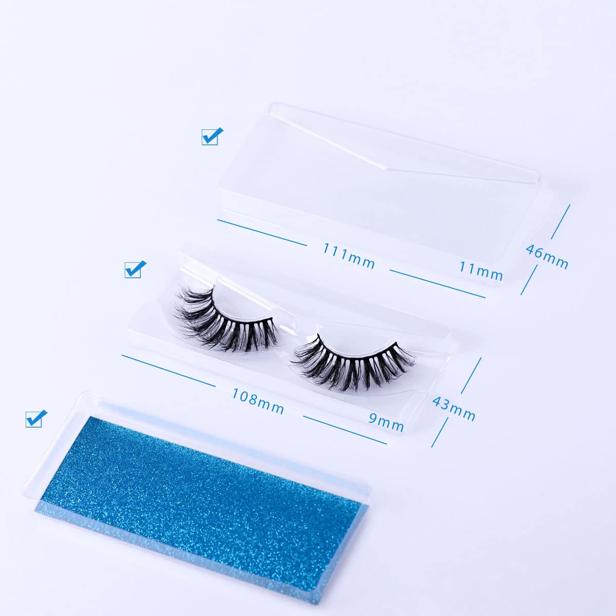 APCYUST fluffy 5D faux mink design adds definition and drama.