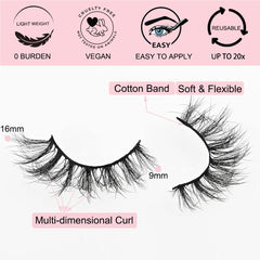 APCYUST soft synthetic fibers deliver natural cat-eye flair and comfortable wear.