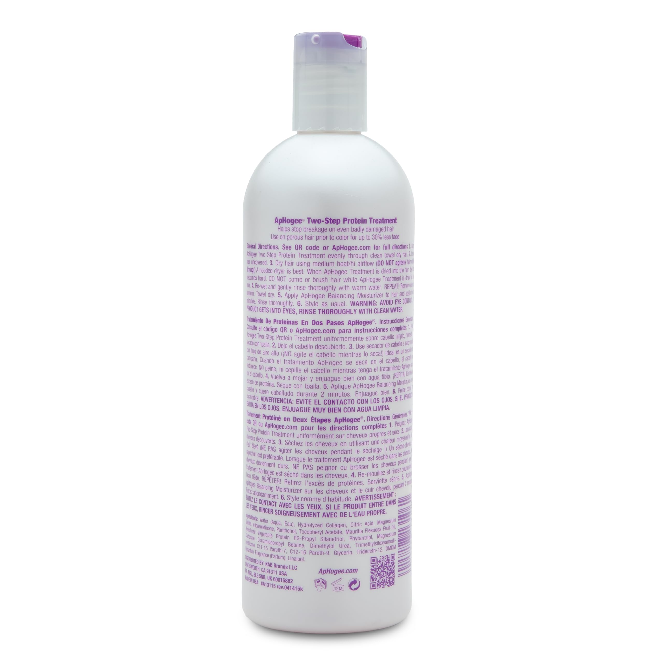 Aphogee color-treated hair care focus shows protective conditioning for processed tresses.