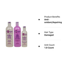 Aphogee pro-vitamin leave-in bottle highlights deep conditioning for easier styling.