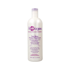 Aphogee Two-Step bottle close-up for damaged hair care.