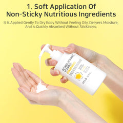APLB Body lotion on arm demonstrates even skin coverage.