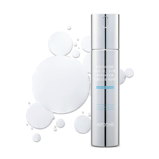 APOTHE Exosome Squal-Tox Booster Mist bottle for all-day hydration.