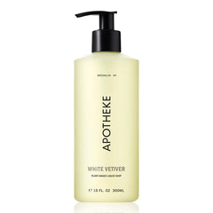 APOTHEKE White Vetiver bottle—premium hand soap for daily cleansing.