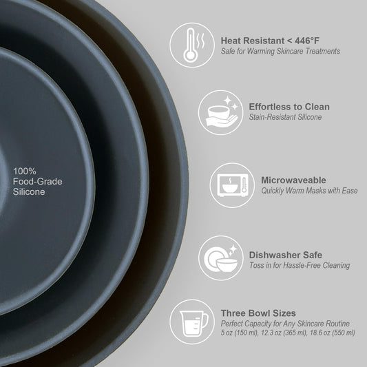 APPEARUS 12oz silicone bowl for facial masks for mid-size blends