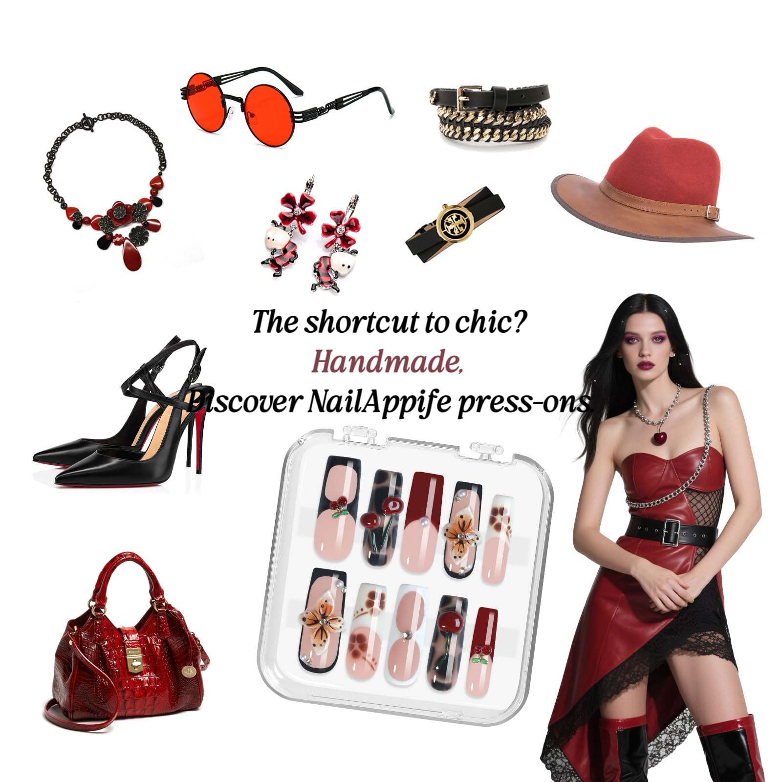 Appife 3D blossom art detail adds chic texture for editorial-inspired looks.