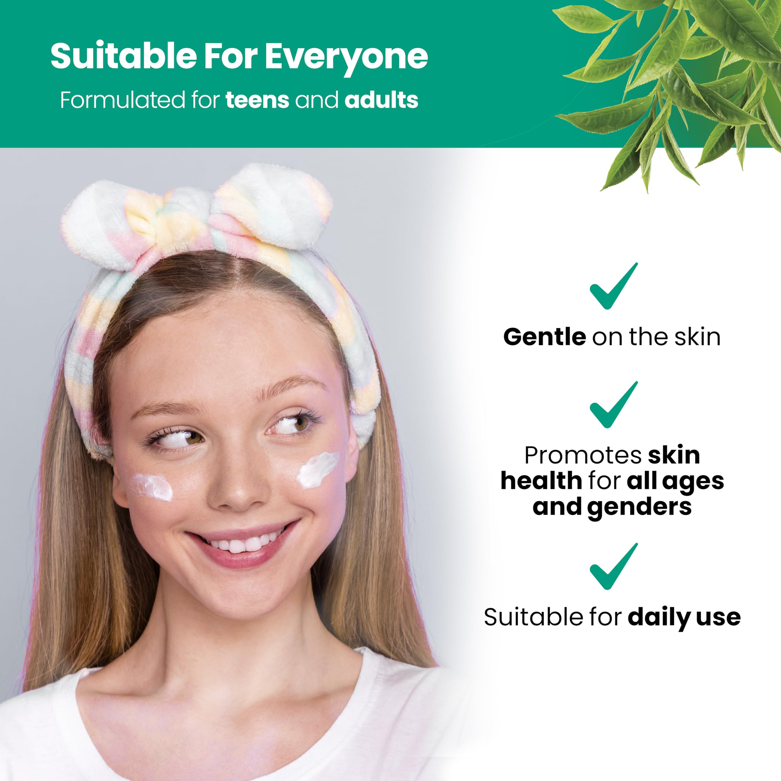 AppleBiotic daily-use application on hand for facial day-night care