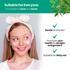 AppleBiotic daily-use application on hand for facial day-night care