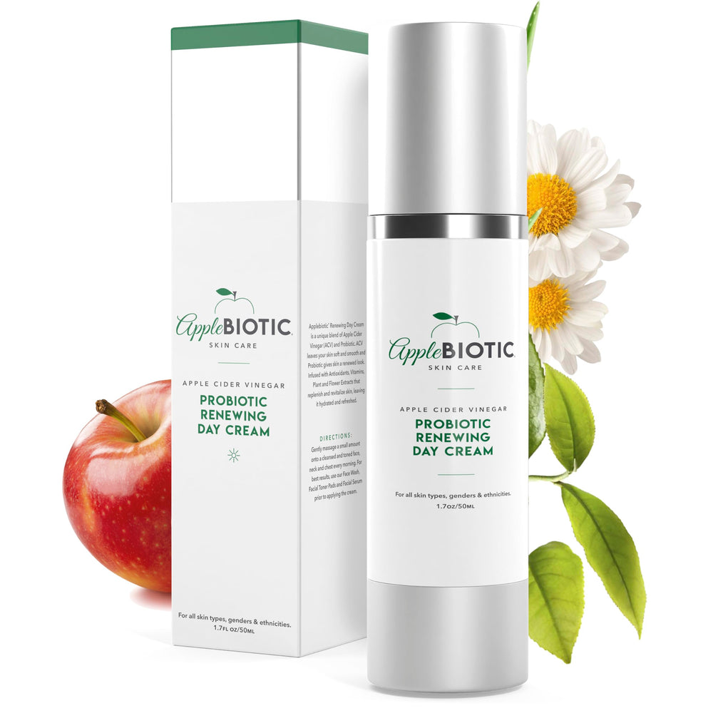 AppleBiotic hydrating face cream jar close-up for balanced moisture