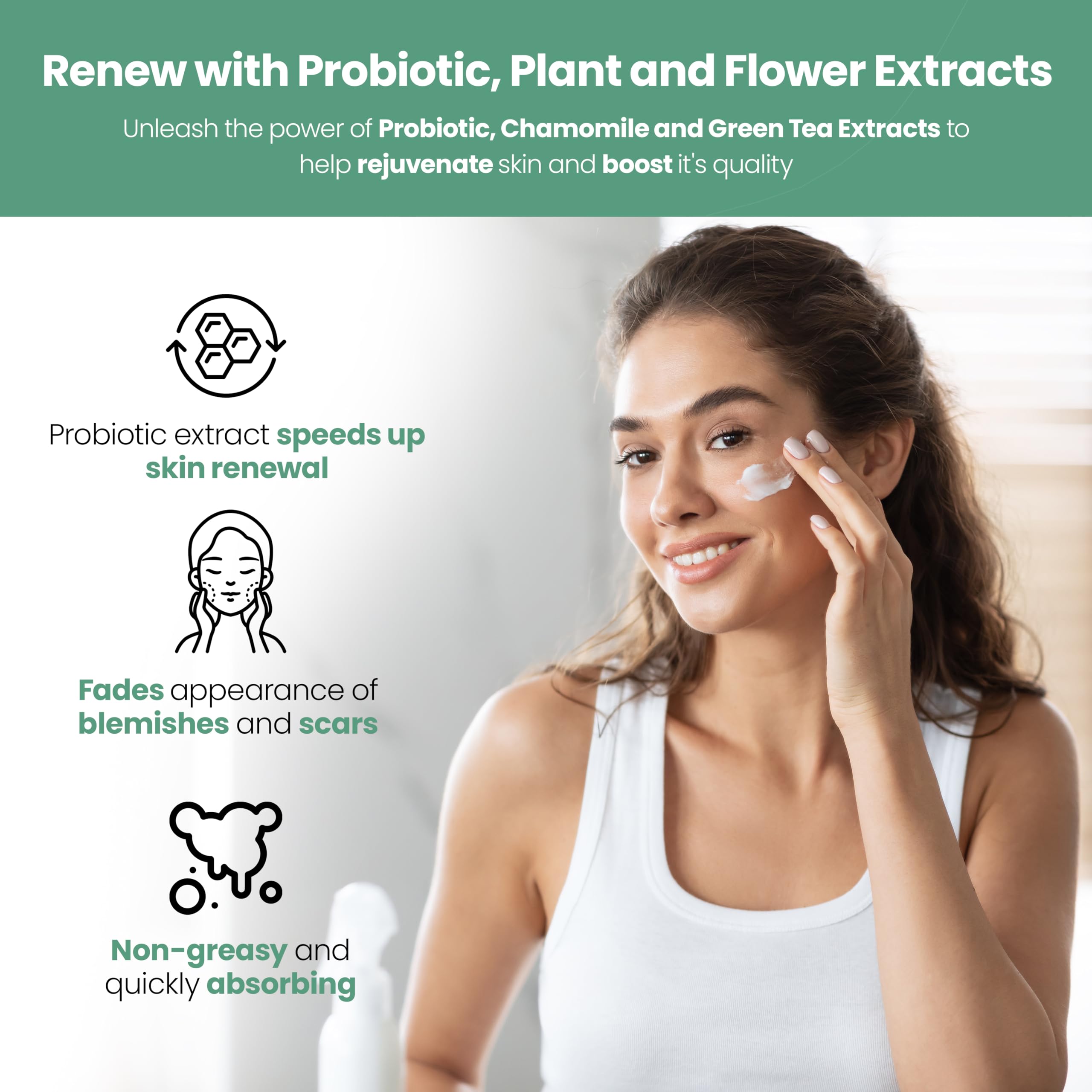 AppleBiotic face and neck application for smooth, even coverage