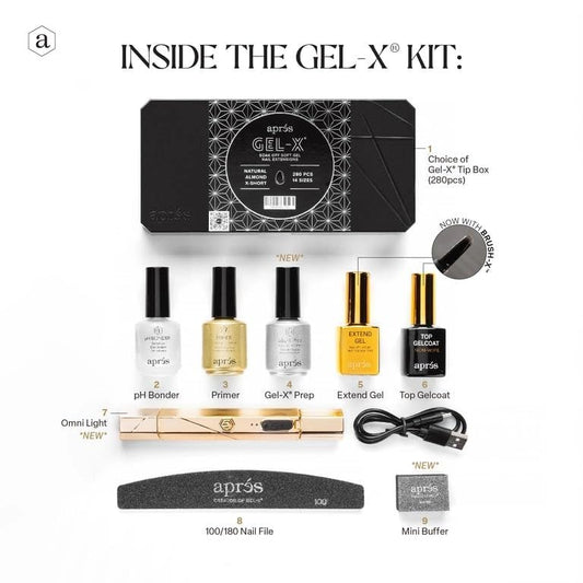 APRES Gel-X 14 sizes with half sizes for precise sizing