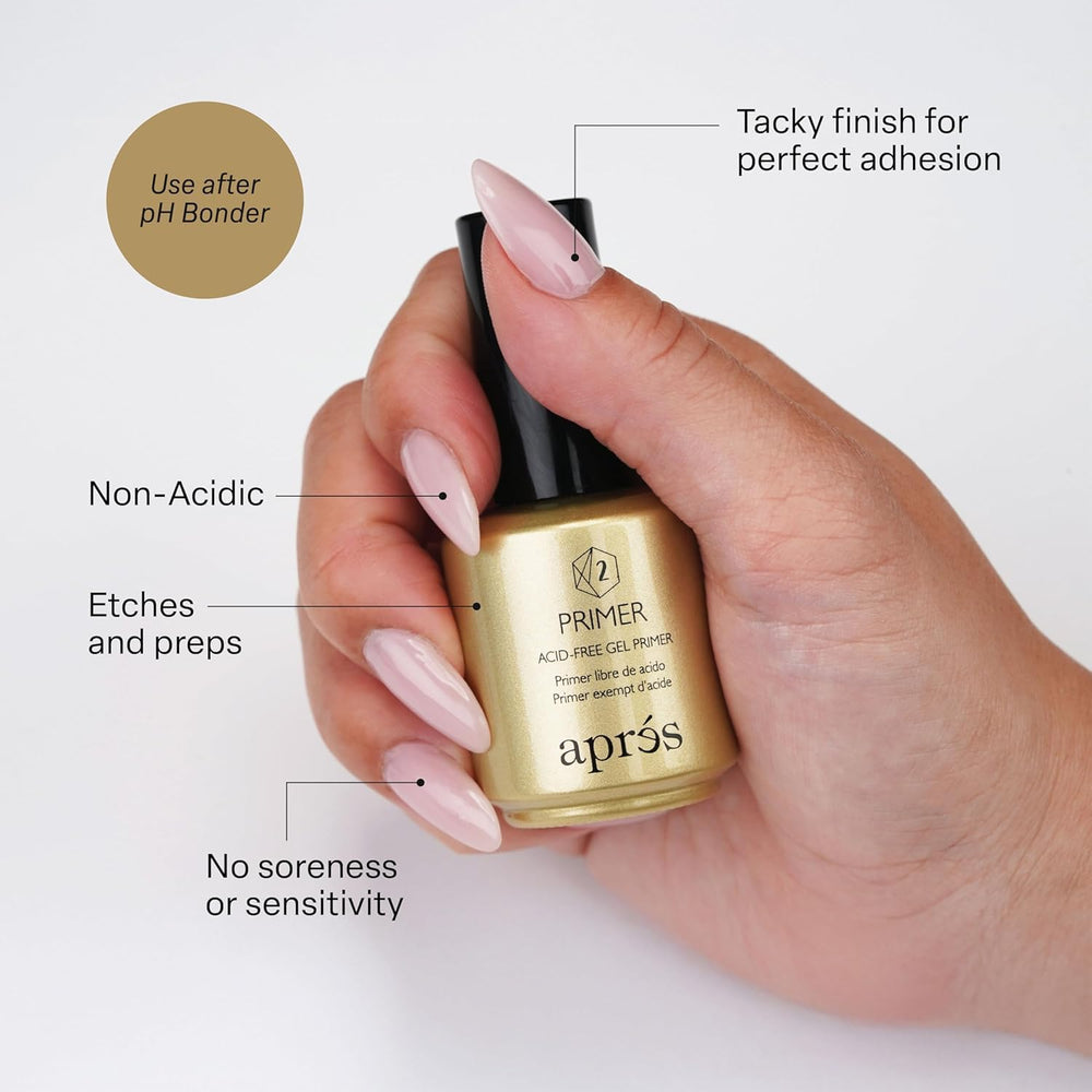 APRÉS Gel-X extension tips on nail showcase easy application.