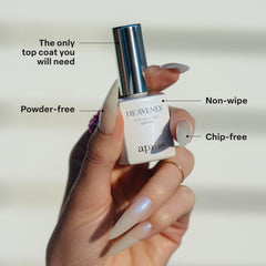 APRÉS Heavenly Top Gelcoat Divine blue sheen offers durable, chip resistant protection