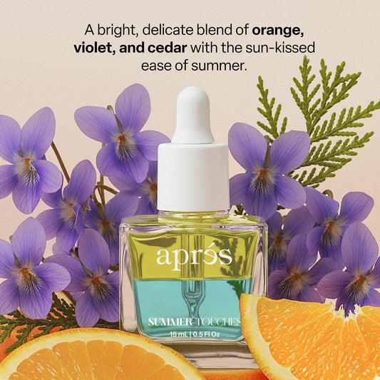 APRÉS Cuticle Serum drop application shows fast absorption.