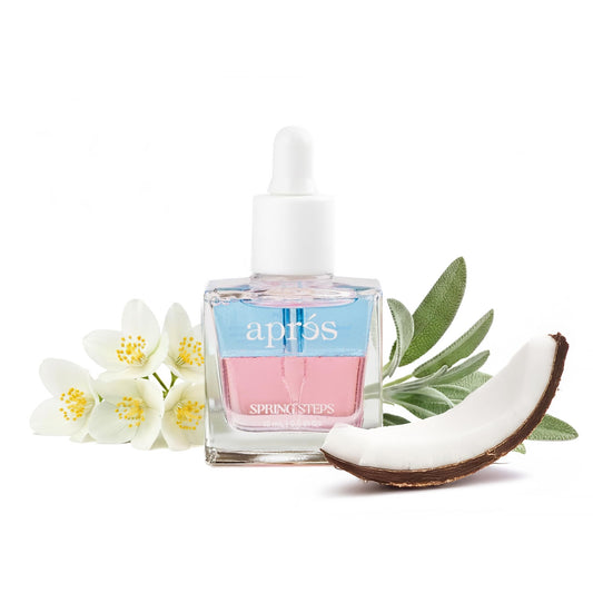 APRÉS Light & Shadow Cuticle Serum bottle showing nourishing formula for hydrated cuticles and smooth nails.