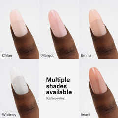 APRES Neutrals Gel-X Emma coffin-base tips for versatile shapes.