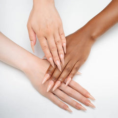 APRES Neutrals Gel-X Emma natural almond tips for easy everyday manicures.