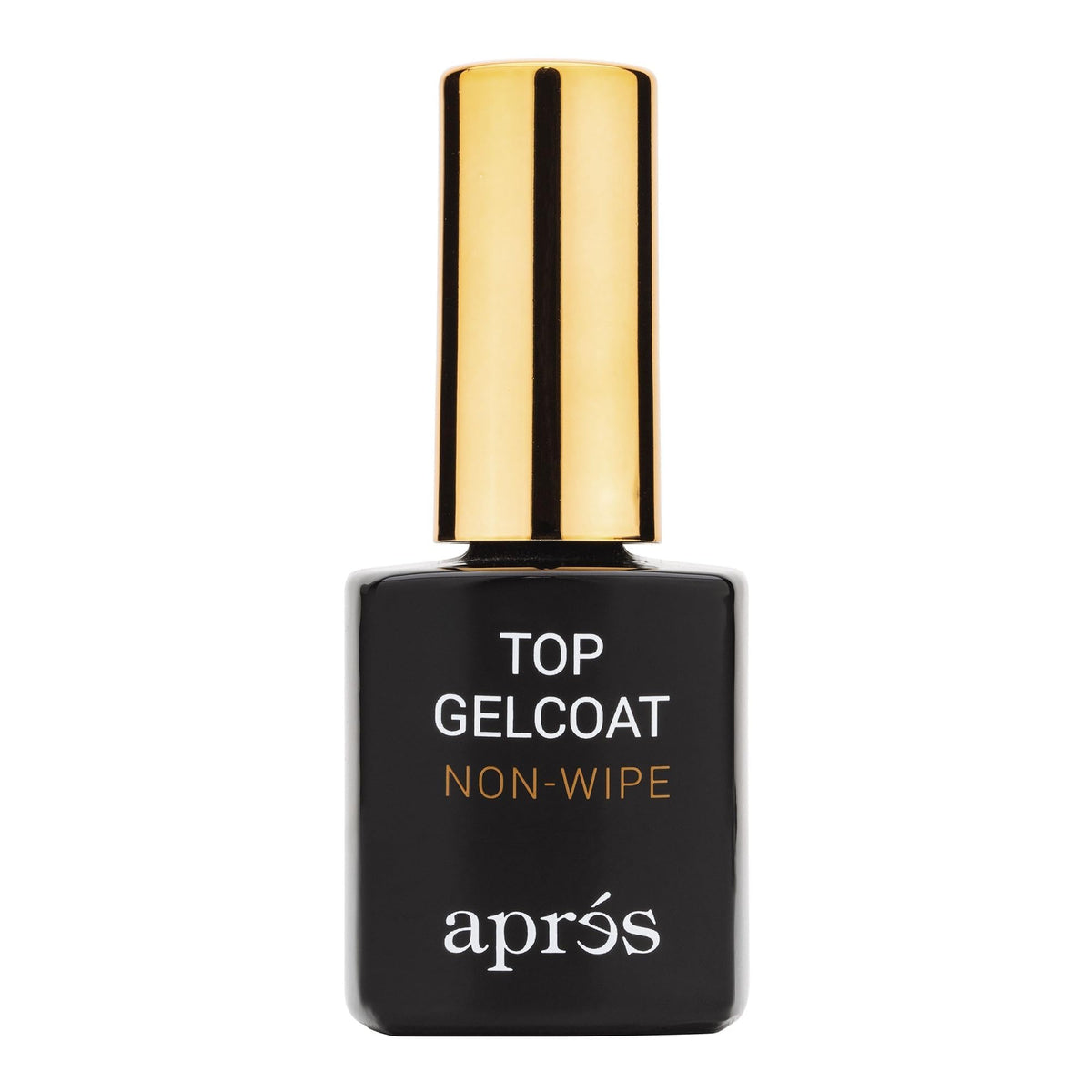 APRÉS Non-Wipe Glossy Top Gelcoat bottle for safe, long-lasting shine.