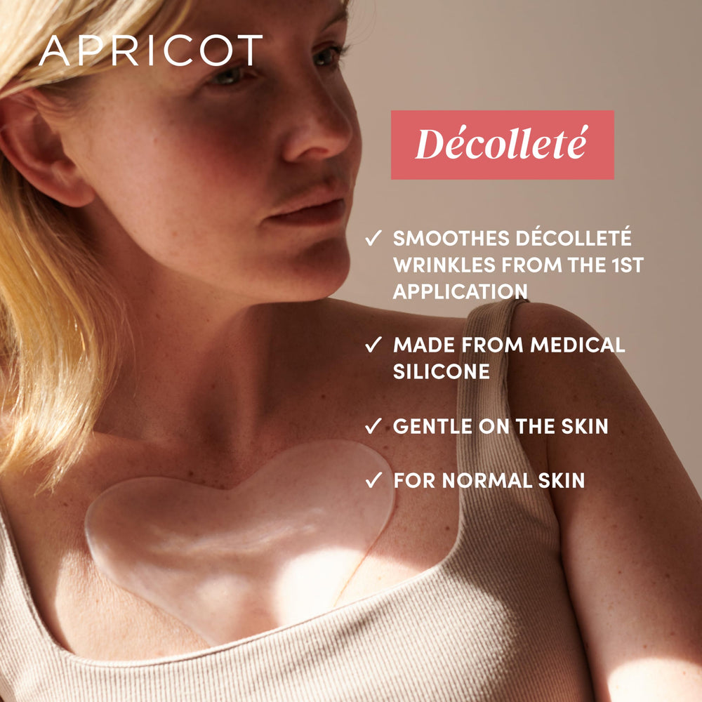 APRICOT Beauty Decollete Pad Closeup shows texture and patch clarity.