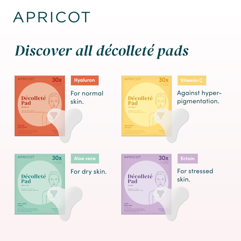 APRICOT Beauty Decollete Pad Skin Feel conveys soft, comfortable touch after wear.