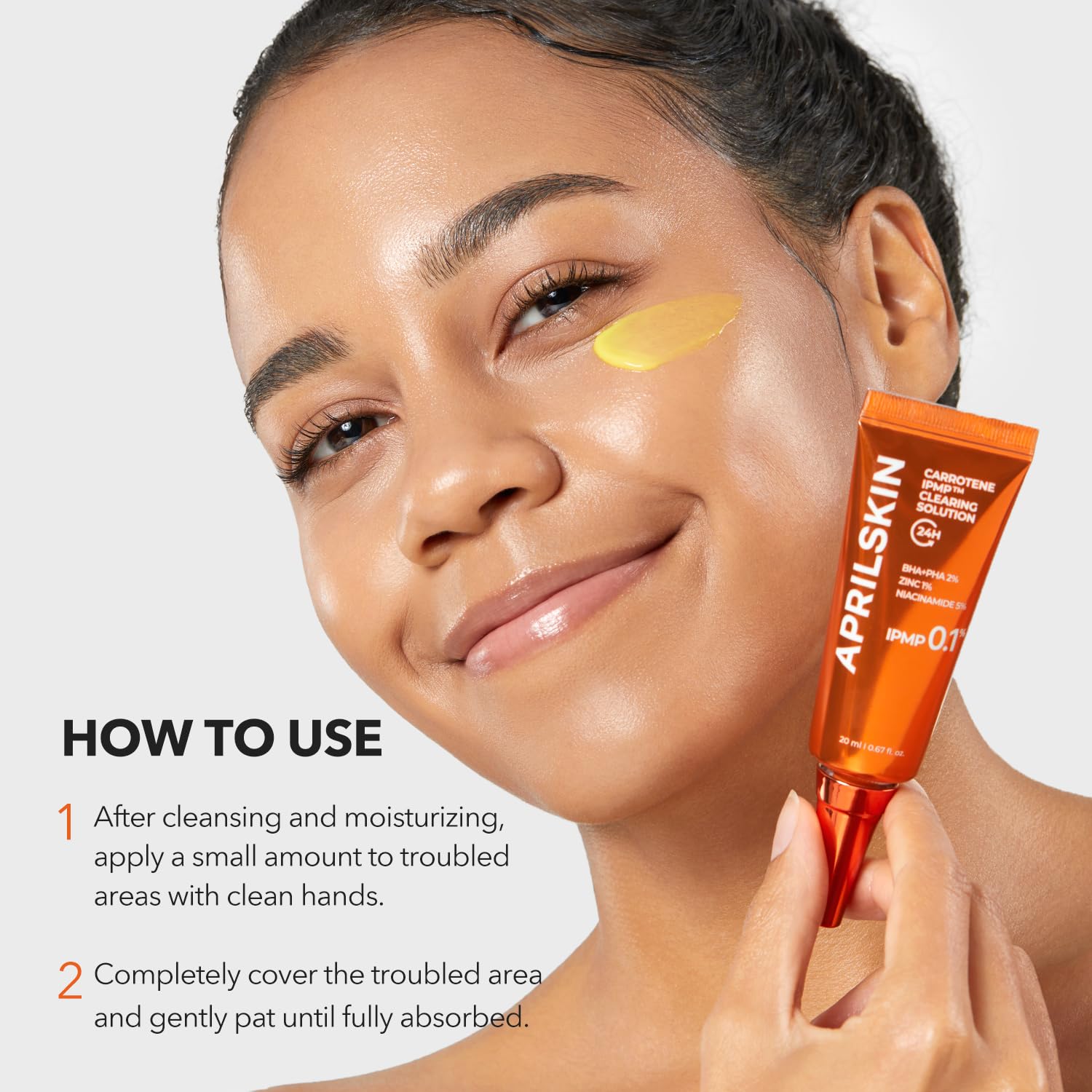 APRILSKIN Carrotene IPMP Clearing Solution nightly use supports twice-daily routine with gentle hydration.