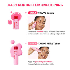 APRILSKIN Glass pink-toner bottle close-up emphasizes premium packaging