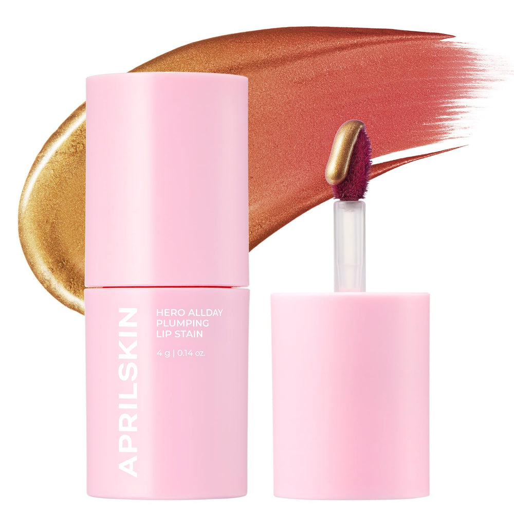 APRILSKIN Hero All Day Plumping Lip Stain bottle showing long-lasting color for all-day wear