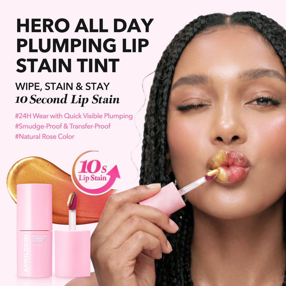 APRILSKIN rose tint swatches illustrating buildable depth for natural daily looks
