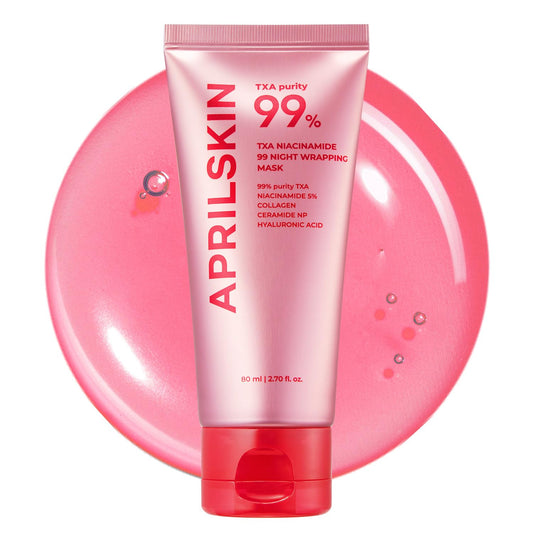 APRILSKIN TXA Niacinamide 99 mask jar showing premium formula for even tone