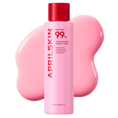 APRILSKIN TXA+Niacinamide pink toner bottle close-up highlighting premium packaging