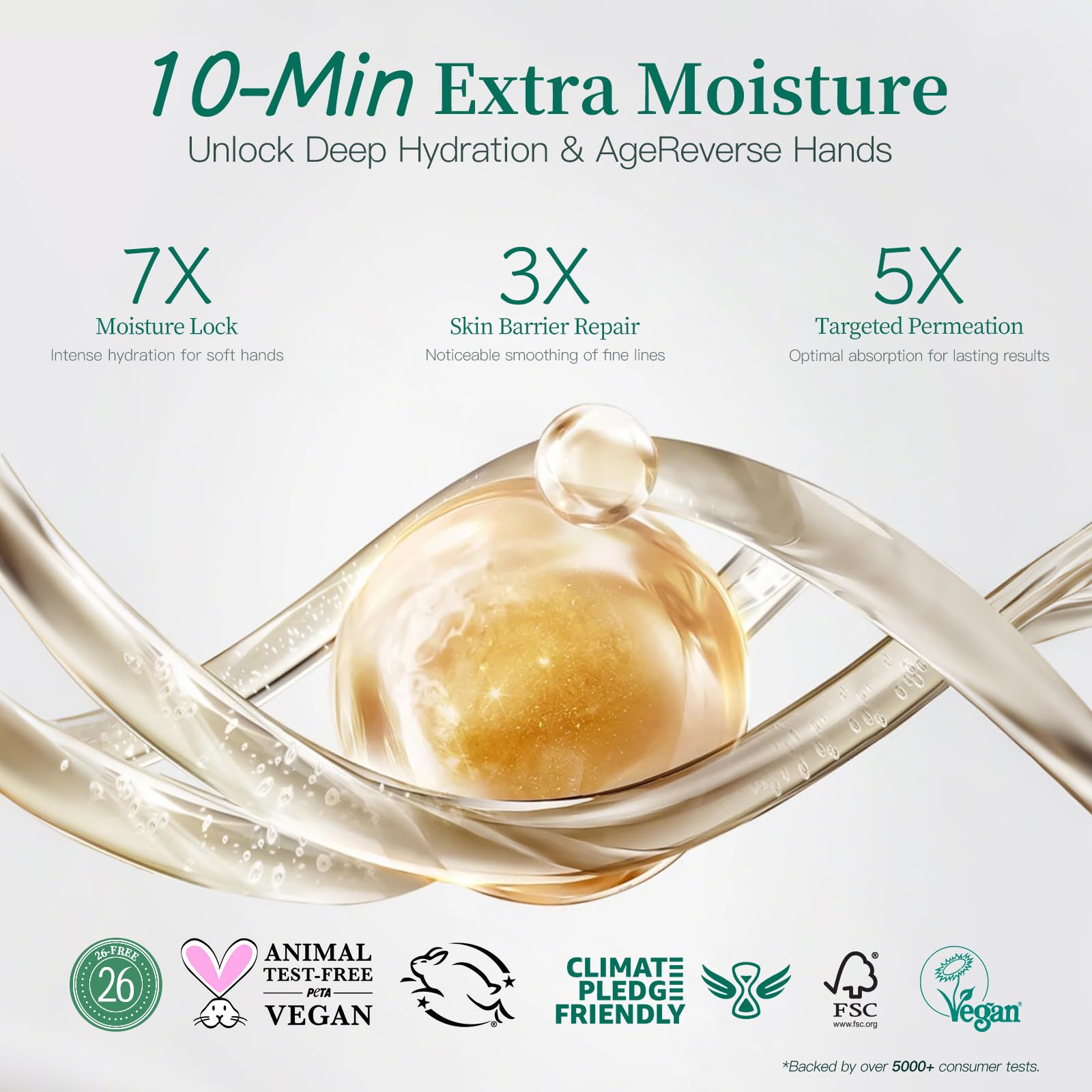 APUREE hand mask with panthenol 3-percent for gentle conditioning and comfort
