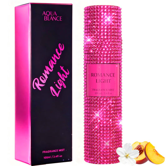 AQUA BLANCE Romance Light rhinestone bottle catches light, adding glamorous gifting appeal.