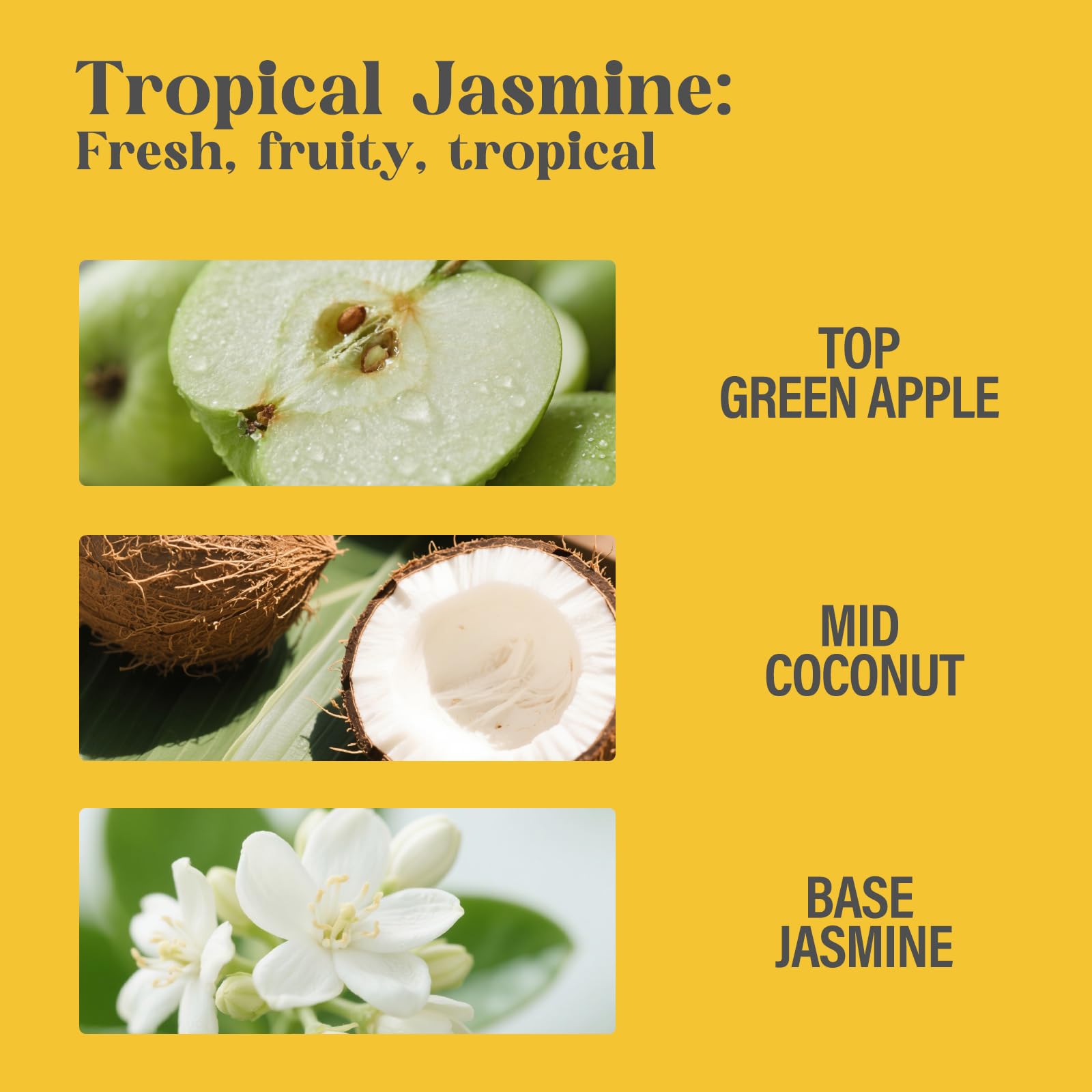 AQUA BLANCE scent profile with green apple and coconut notes for a fresh feel.