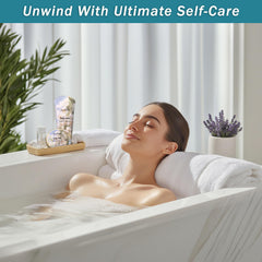 Aqua Elegante shower puff with a soft exfoliating surface.