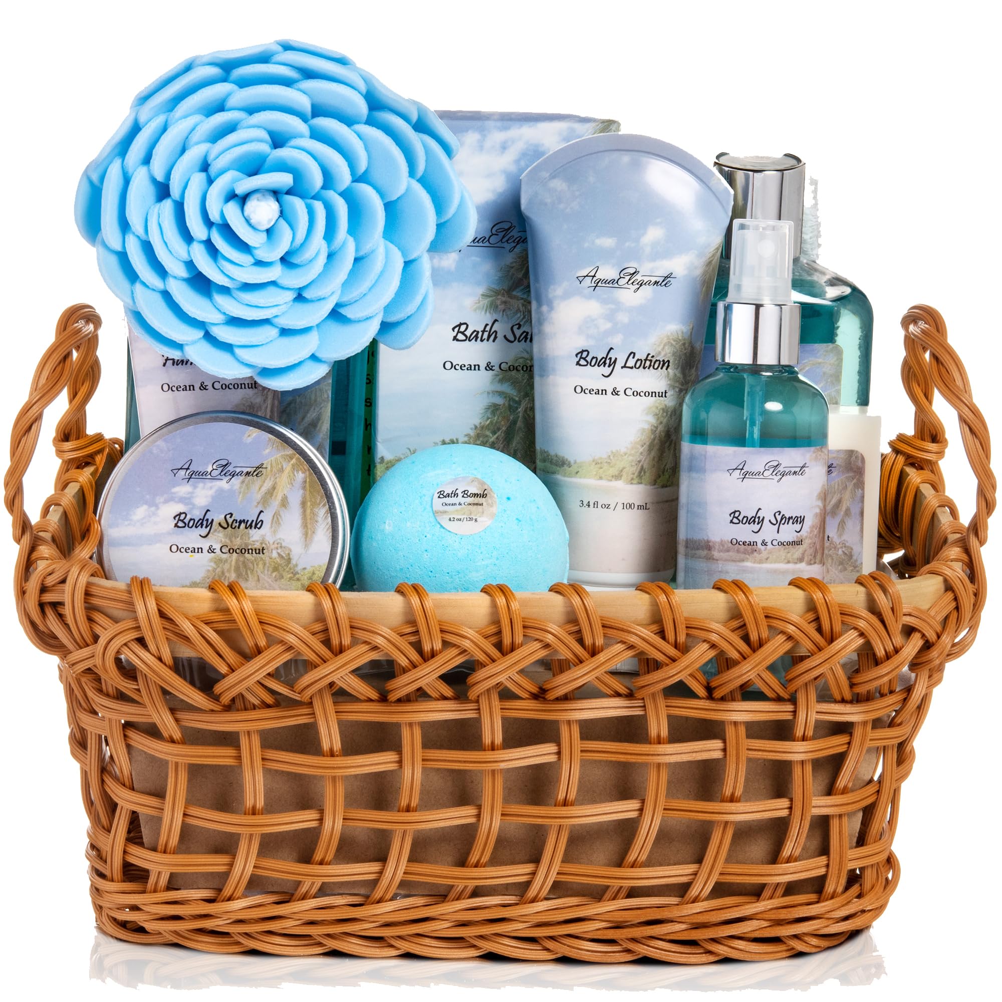 Aqua Elegante spa basket ocean breeze body wash for luxurious cleansing