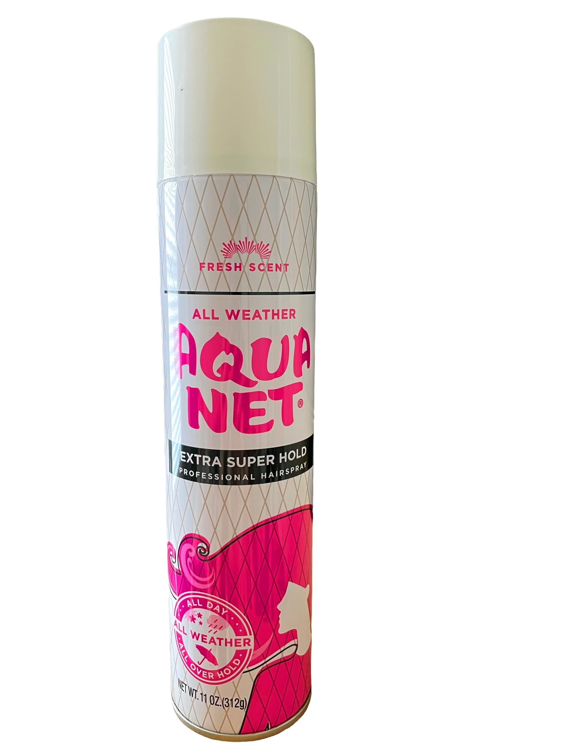 Aqua Net Extra Super Hold hairspray can for all-day style with quick-drying formula