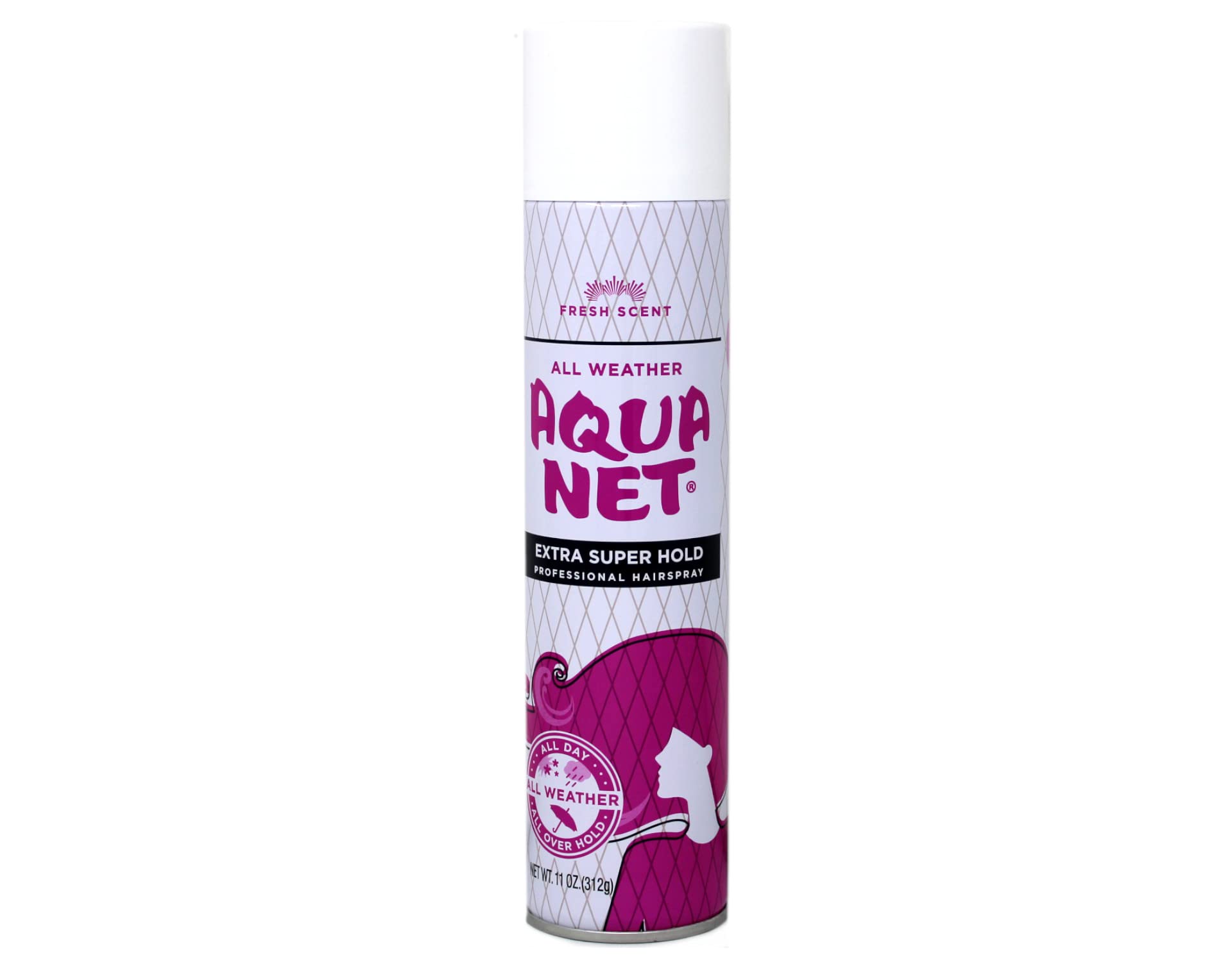 Aqua Net all-weather hold graphic suggesting reliable performance across conditions.