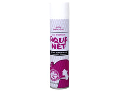 Aqua Net all-weather hold graphic suggesting reliable performance across conditions.