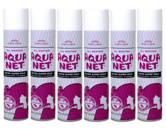 Aqua Net Professional hair spray bottle front view showing long-lasting hold.