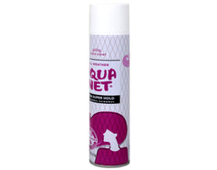 Aqua Net Professional mist on hair demonstrating flexible volume without stiffness.