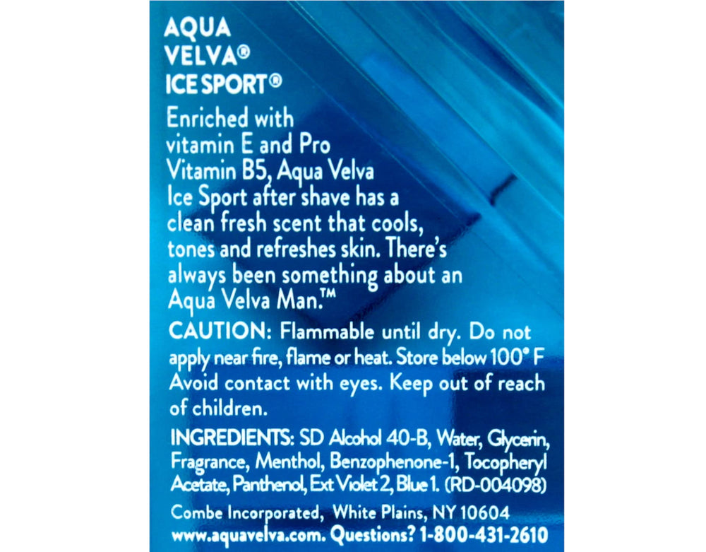 Aqua Velva Ice Sport value-pack display with six bottles.