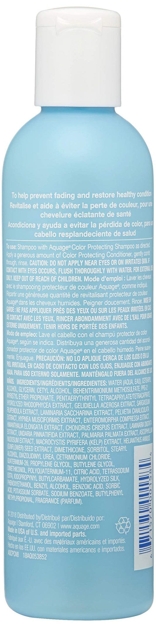 Aquage Color Protecting Conditioner hair application demonstrates gentle conditioning for vibrant color retention.