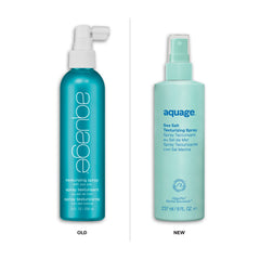 Aquage Sea Salt Texturizing Spray demonstrates volumized hair with defined texture.