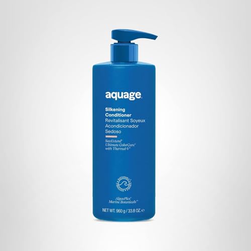 Pump dispenser view of Aquage SeaExtend Silkening Conditioner for easy daily use