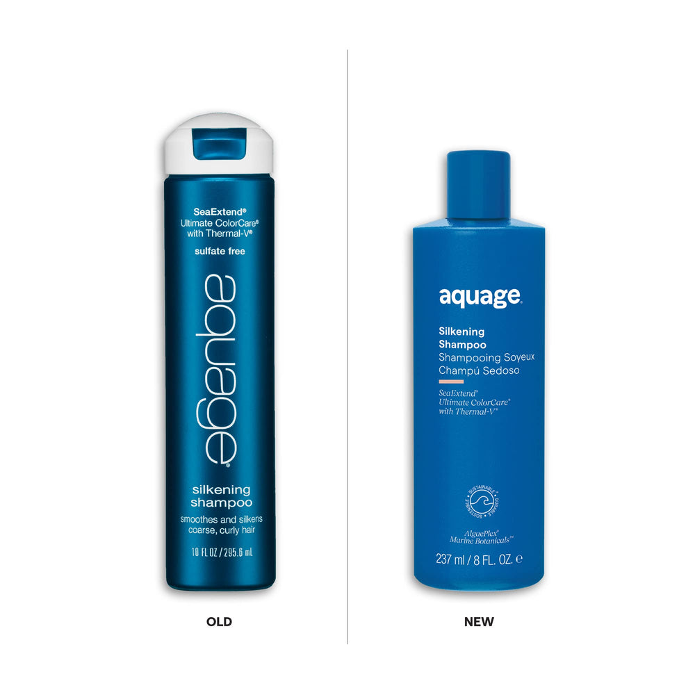 Product bottle highlighting algaeplex botanicals for healthy-looking shine.