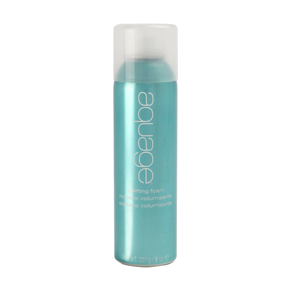 Aquage Uplifting Foam demonstrates root lift for instant volume.