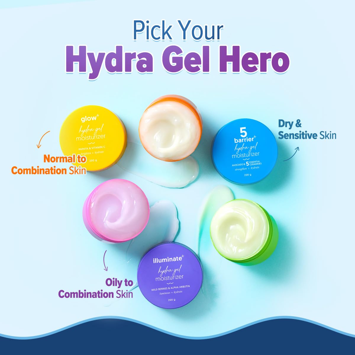 Aqualogica Illuminate+ Hydra Gel on skin feels lightweight.