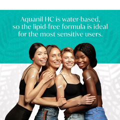 Aquanil HC Lotion application hand demonstrates gentle, everyday use
