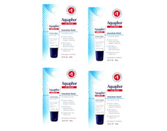Aquaphor nourishing ingredients image featuring shea butter and chamomile essence.
