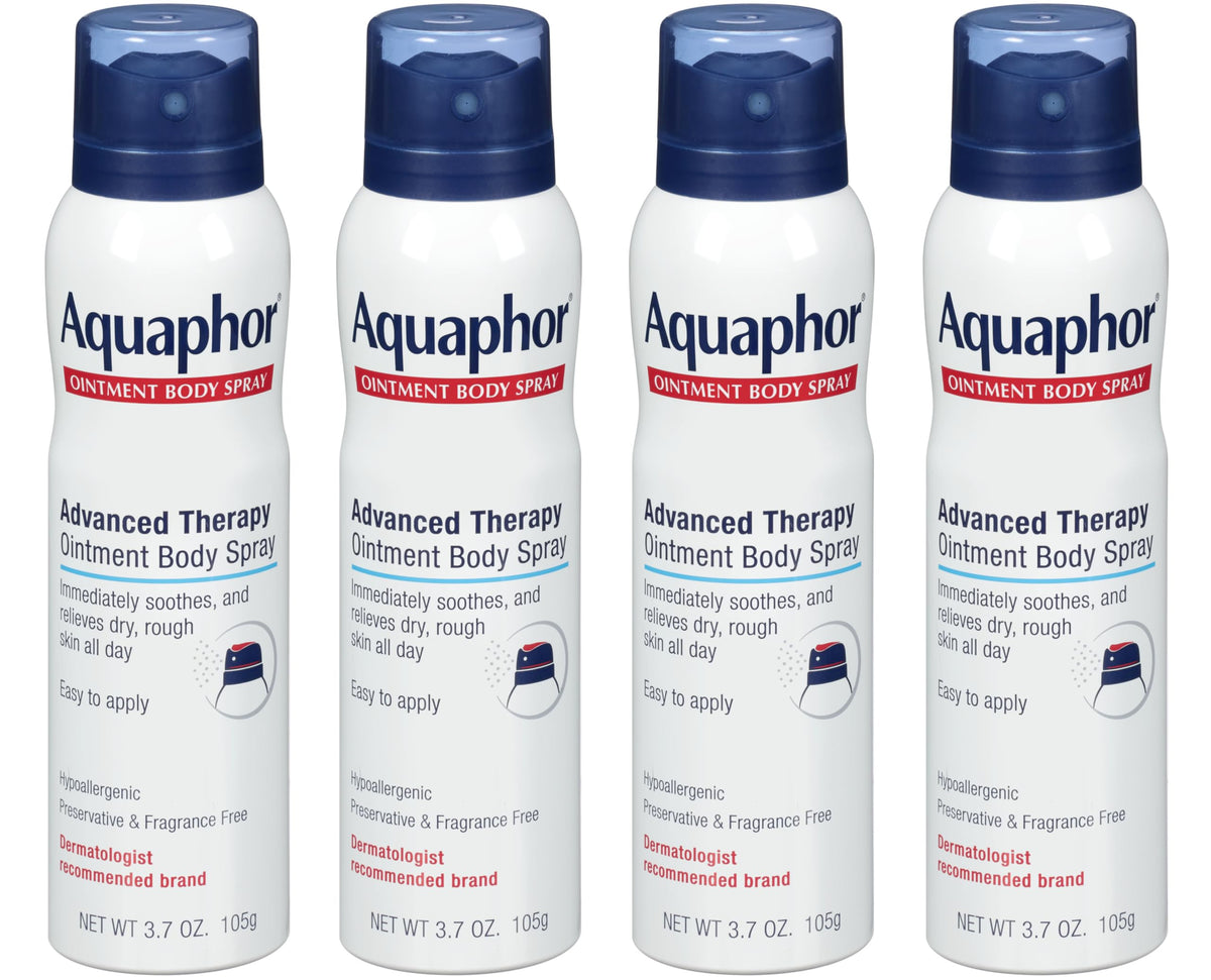 Aquaphor Ointment Body Spray provides even, continuous coverage for arms and legs.